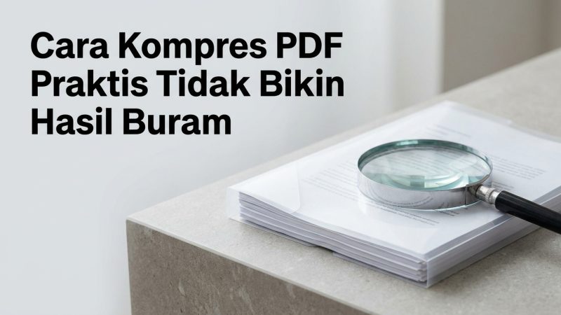 Cara Kompres PDF Praktis Tidak Bikin Hasil Buram