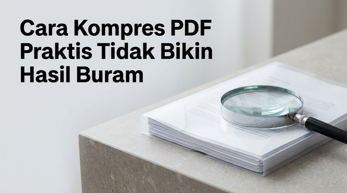 Cara Kompres PDF Praktis Tidak Bikin Hasil Buram