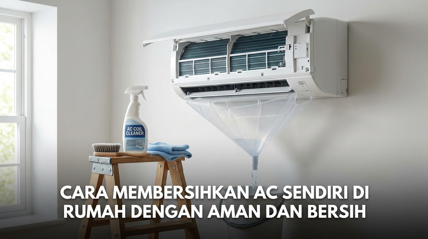 Cara Membersihkan AC Sendiri di Rumah dengan Aman dan Bersih