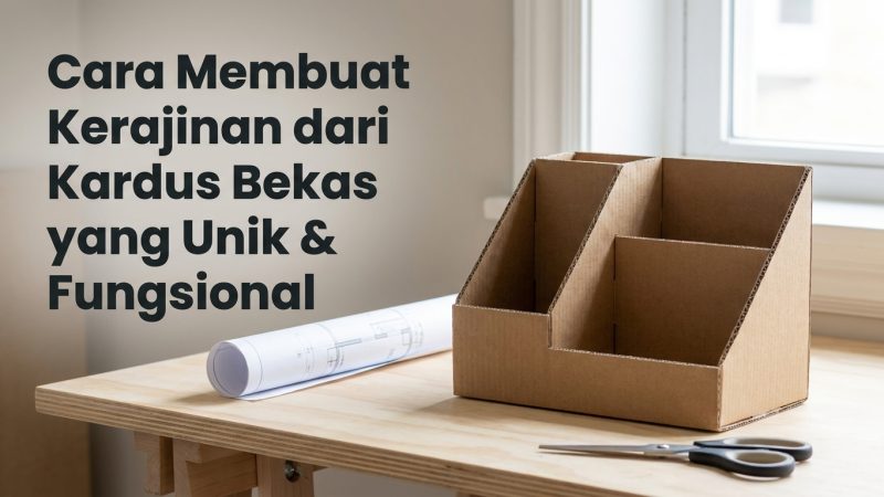 Cara Membuat Kerajinan dari Kardus Bekas yang Unik & Fungsional